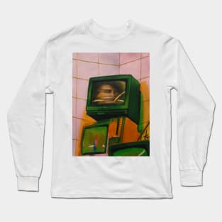 Bathroom TV Long Sleeve T-Shirt